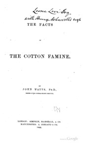 The Facts Of The Cotton Famine