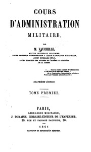 Cours D'administration Militaire ..