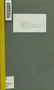 De la situation politique des sénégalais originaires de communes de plein exercice, telle qu'elle résulte des lois des 19 octobre 1945, 29 septembre 1916 et de la jurisprudence antérieure. Conséquences au point de vue du conflit des lois françaises et mus