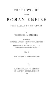 The Provinces Of The Roman Empire From Caesar To Diocletian