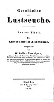Die Lustseuche im Alterthume, für Aerzte und Alterthumsforscher