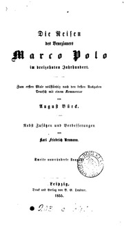Die Reisen Des Venezianers Marco Polo