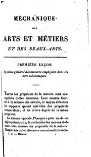 Géométrie et méchanique des arts et métiers et des beaux-arts : cours normal a l'usage des artistes et des ouvriers, des sous-chefs et des chefs d'ateliers et de manufactures : professé au Conservatoire royal des arts et métiers