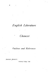 English Literature: Chaucer