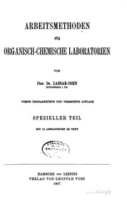 Arbeitsmethoden für organisch-chemische laboratorien