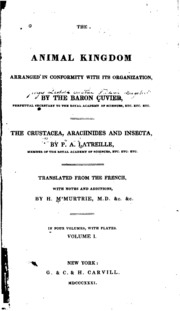 The Animal Kingdom Arranged In Conformity With Its Organization