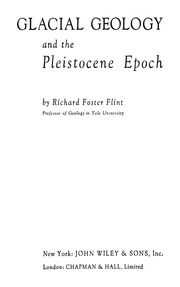 Glacial Geology And The Pleistocene Epoch