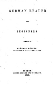 German Reader For Beginners