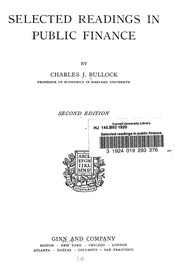 Selected Readings In Public Finance