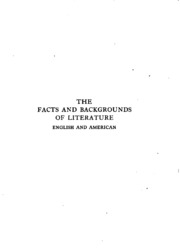 The Facts And Backgrounds Of Literature : English And American