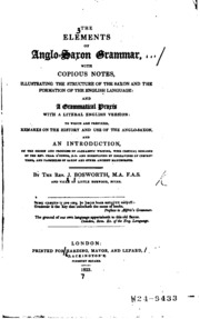 The Elements Of Anglo-saxon Grammar: With Copious Notes Illustrating The ...