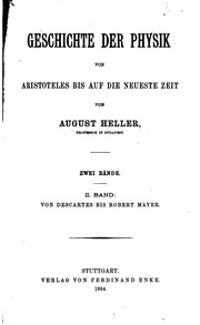 Geschichte Der Physik Von Aristoteles Bis Auf Die Neueste Ziet
