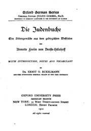 Die Judenbuche; ein Sittengemälde aus dem Gebirgichten Westfalen