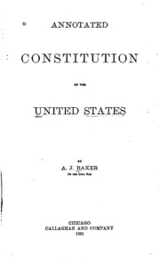 Annotated Constitution Of The United States