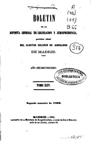 Bolétin de la Revista general de legislación y jurisprudencia