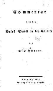 Commentar über den Brief Pauli an die Galater