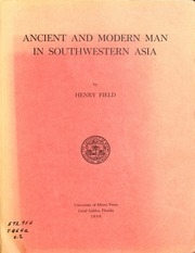 Ancient And Modern Man In Southwestern Asia