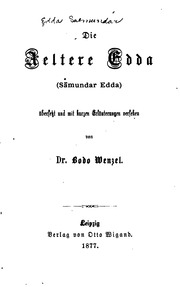 Die aeltere Edda : (Sämundar Edda)