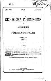 Geologiska föreningens i Stockholm förhandlingar