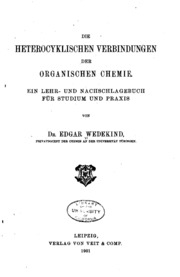 Die Heterocyklischen Verbindangen Der Organischen Chemie