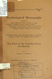The Form Of The Learning Curves For Memory