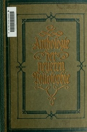 Anthologie Der Neueren Philosophie