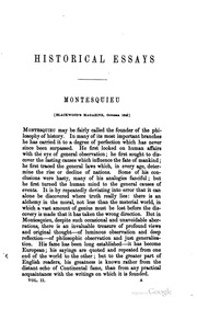 Essays, Political, Historical, And Miscellaneous