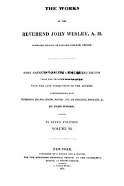 The Works Of The Reverend John Wesley, A. M