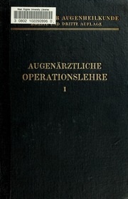 Augenèarztliche Operationslehre :
