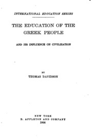 The Education Of The Greek People And Its Influence On Civilization