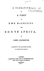 A Narrative Of A Visit To The Mauritius And South Africa