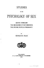 Erotic Symbolism; The Mechanism Of Detumescence; The Psychic State In Pregnancy