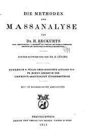 Die Methoden Der Massanalyse