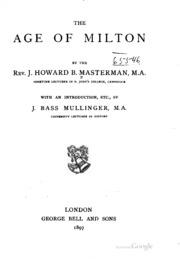 The Age Of Milton