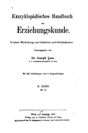 Enzyklopädisches Handbuch der Erziehungskunde