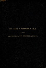 Fur-seal Arbitration. Argument Of The United States Before The Tribunal Of Arbitration ... Appendix ..
