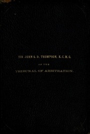 Fur-seal Arbitration. Argument Of The United States Before The Tribunal Of Arbitration ... Appendix ..