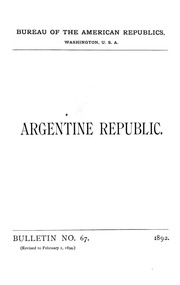 Argentine Republic [a Handbook]