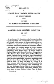 Congrès des sociétés savantes ..