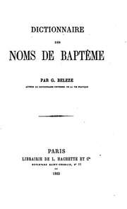 Dictionnaire des noms de baptême