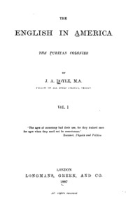 The English In America: The Puritan Colonies