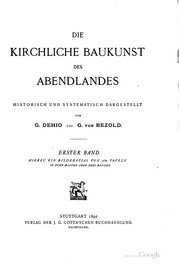 Die Kirchliche Baukunst Des Abendlandes