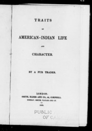 Traits Of American-indian Life And Character