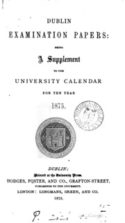 Dublin Examination Papers