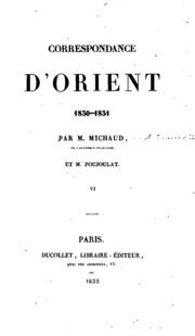 Correspondance D'orient, 1830-1831