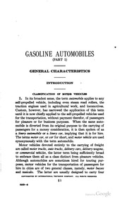 Gasoline Automobiles ; Gasoline Automobile Engines ; Automobile Engine Auxiliaries ; Electric Ignition ; Transmission And Control Mechanism ; Bearings And Lubrication ; Automobile Tires