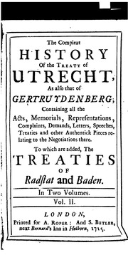 The Compleat History Of The Treaty Of Utrecht