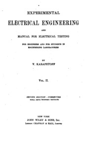 Experimental Electrical Engineering And Manual For Electrical Testing For ...