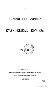 The British And Foreign Evangelical Review ..