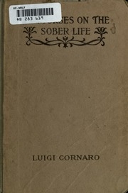 نقاشات عن الحياة الرصينة (Discorsi della vita sobria) كونها السرد الشخصي لـ Luigi Cornaro (1467-1566 ، AD)